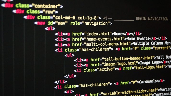 Photo of HTML code